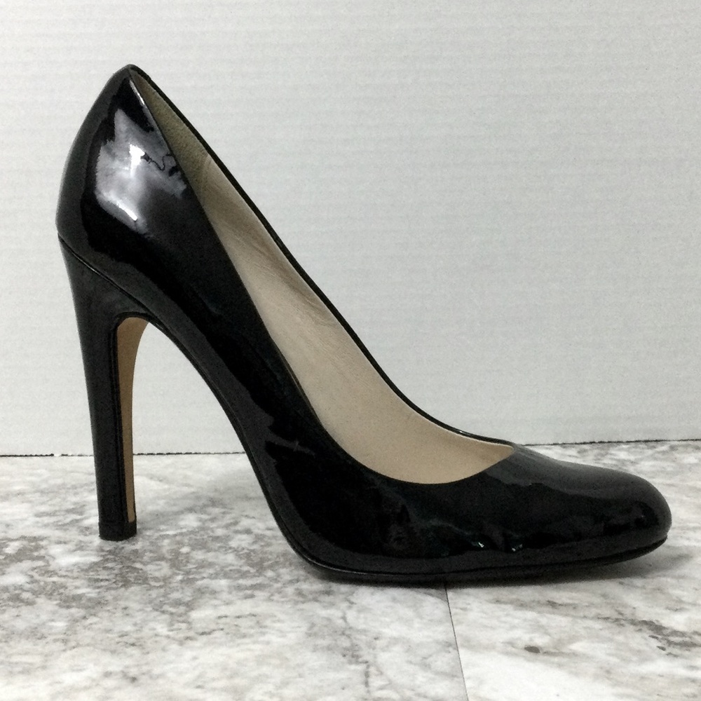 KORS Michael Kors Black Patent Pointed-Toe Stiletto Pumps